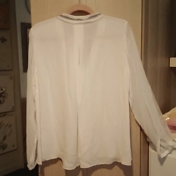 Elie Tahari Silk Blouse sz L - Picture 3 of 5